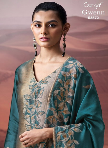 Gwenn 3572 By Ganga Viscose Designer Salwar Suit Wholesale Market In Surat